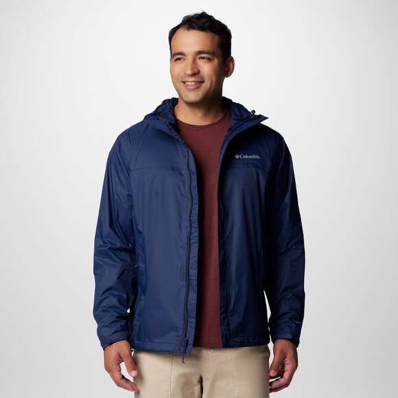 NEW Columbia Men's Watertight II Water-Resistant Nylon Rain Jacket Navy, Size M - Picture 14 of 16